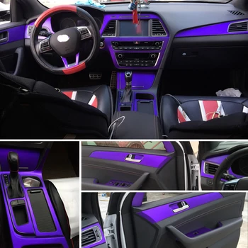 Pentru Hyundai sonata 9-2017 Interior Panou de Control Central Mânerul Ușii 3 Fibra de Carbon Autocolante, Decalcomanii Auto styling Dotari
