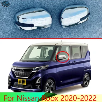 Pentru Nissan Roox 2020-2022 Accesorii Auto ABS Cromat Usa Oglinda Laterala Capacului Ornamental Vedere în Spate Capac de Acoperire Laminat Garnitura