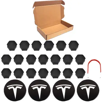 Pentru Tesla Din Aluminiu Model 3/ S/ X /Jantă Capace Butuc Capac Cu Șurub Capac Logo Kit Decorativ Anvelope Capac Modificarea Accesorii