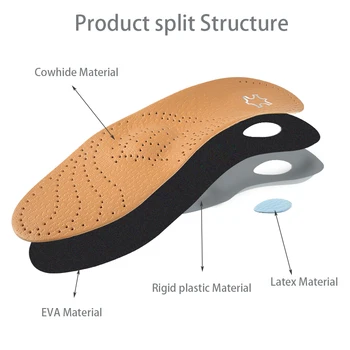 Piele Pantofi Ortopedici Unic Branțuri pentru Pantofi Femei Bărbați Picioare Plate Suport Arc OX Picior de Corecție Pad Fasciita Plantara Tălpi