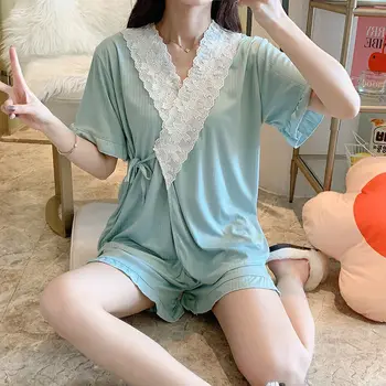Pijama Seturi pentru Femei de Moda Sexy si Damele de Pijamale Largi Mujer îmbrăcăminte de noapte All-meci Dulce Fetele de Agrement Stil coreean Ulzzang Moale