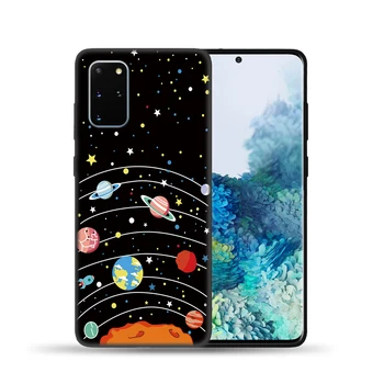Planeta drăguț Stele Spațiu a Astronauților de Urs Caz de Telefon Pentru Samsung S20 FE S9 S10 S21 Plus Nota 20 10 Ultra Pro S10E Capac de Silicon