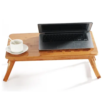 Pliere portabil bambus notebook calculator de birou reglabil tableta notebook stand de studiu acasă, birou de scriere pat SP144