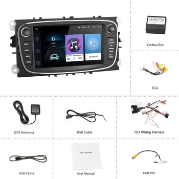Podofo Android 8.1 aparate de Radio Auto 2 Din cu GPS Auto Multimedia player 7