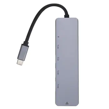 Portabil de Tip C Pentru HDMI, RJ45 6 In 1 Laptop Docking station Pentru MacBook USB3.1 Suport pentru Nintendo en-Gros