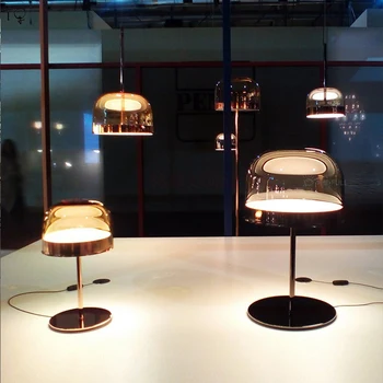 Post-modern Designer de Ecuator Lampă de Masă Creative a Crescut de Aur de Sticlă Led Lampa de Birou Art Decor Dormitor de Hotel Lampă de Noptieră Camera de zi
