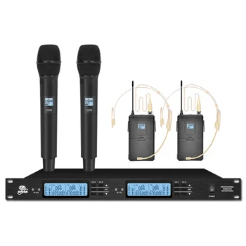 Profesionale UHF wireless cu microfon handheld microfonul de tip lavaliera biserica performanță etapă de familie petrecere karaoke microfon