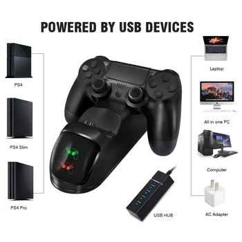 PS4 Controler Joypad Joystick Ocupa USB Incarcator Dual USB de Încărcare Rapidă Stație de Andocare pentru Playstation 4 PS4 Slim / PS4 Pro