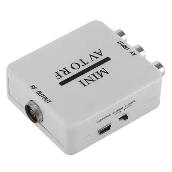 RCA AV CVSB la RF Video Converter Suport RF de 67,25/61.25 MHz AV pentru RF TV Comutator Compact și Portabil, Convenabil de a Transporta