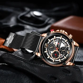 RECOMPENSA Brazilia vânzare Fierbinte Casual, Ceasuri Barbati Cuarț Oțel Inoxidabil Impermeabil Sporturi Ceas Bărbat Ceas Cronograf Ceas de mână