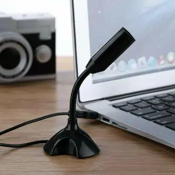 Reglabil Laptop USB Mini Microfon de Studio Discurs Microfon Stativ de Microfon Cu Suport Pentru PC Desktop de Înaltă Calitate