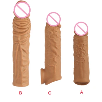 Reutilizabile Extender Penis Extindere Prezervative Pentru Bărbați Penisul Sex Adult Durată Produs Penis Intarziere Ejaculare Penis Sleeve Jucarii Sexuale