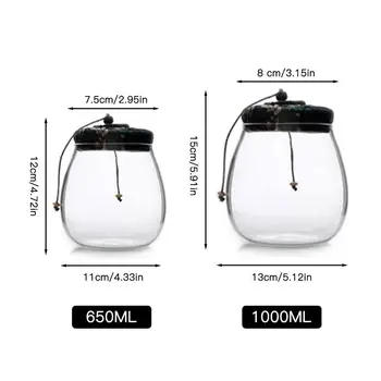 Rezervor Transparent Durabil Sticlă Borosilicată De Depozitare Cutie De Tablă Cu Capac Sigilat Pentru Ceai Gustare Bomboane