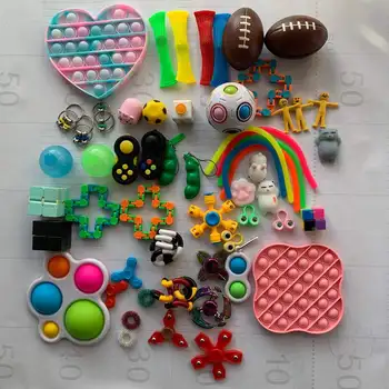 Se frământa Jucării Pachet Senzoriale Set de Jucării pentru Copii Antistres Relief Autism Anxietate Anti-Stres Bubble Frământa pentru Copii Adulți