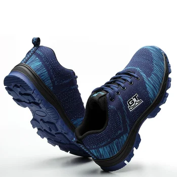 Siguranță Pantofi pentru Bărbați din Oțel Picior Anti-Zdrobitor Anti-Puncție Înaltă Calitate, Cizme de Lucru Non-alunecare de Drumeții în aer liber Masculin Adidași Plus Dimensiune