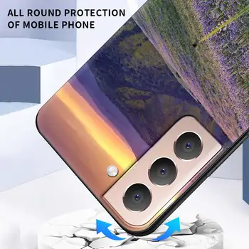 Silicon de Caz Coque Pentru Samsung Galaxy S21 Ultra S20 FE 5G S10 S10e S8 S20 S9 Plus S7 Vârf de Munte cu Pădure de Acoperire Coajă Fundas