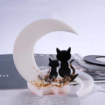 Silicon Matrite pentru Rășină de Artă Pisica Cerb Moon Crystal Epoxidice Mould Casting Artizanat lucrate Manual Bijuterii DIY Face