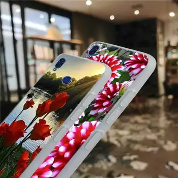 Silicon moale caz pentru Huawei Honor 30 20 Pro 10 9 9X Lite 10i 9a 8a 7a 30 Natură și flori