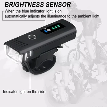 Smart Inducție Biciclete MTB Faruri USB Reîncărcabilă Față de Bicicletă Lumina Impermeabil 4 Modul de LED-uri Faruri cu Bicicleta Lanterna