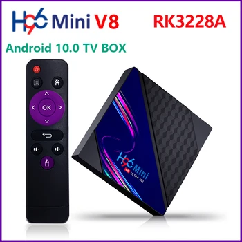 Smart TV Box H96 MINI V8 Android 10 RK3228A Rockship Android TV Box 2GB 16GB Wifi 2.4 G Google Play H96Mini Media Player H96 MAX