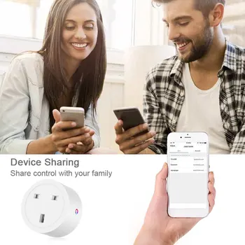 Smart Wireless Plug Cu WiFi Adaptor Pentru Control De La Distanță Acasă Timer Socket Monitor Energie Intelectuală Soclu
