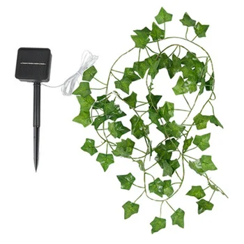 Solar Ivy Șir de Lumini, de Viță de vie Artificiale Ghirlanda de Lumini Zână Șir de Lumini Verde Frunze de Viță de vie de Lumină în aer liber pentru Partid Decor Gradina
