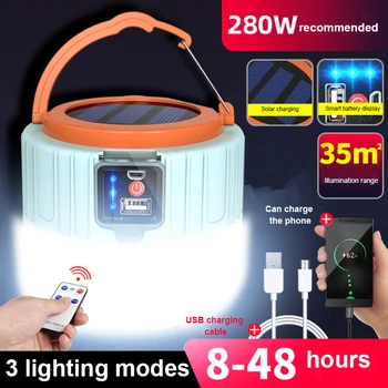 Solar LED Camping Lumina de Iluminat Portabile Încărca Telefonul Felinar Camping USB de Încărcare Lampă IP65Waterproof Pescuit, Drumeții Cort de Lampa