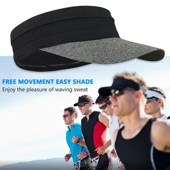 Sport Parasolar Pălărie Lung Moale Respirabil Non Alunecare Reglabil Sweatband Capac pentru Maraton de Funcționare Jogging Tenis
