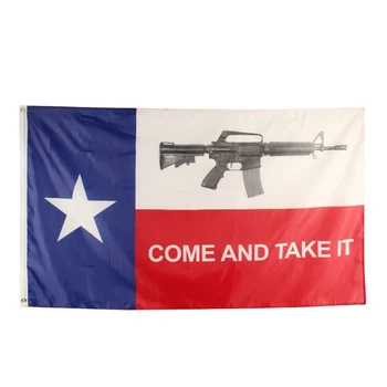 Steagul Vino Și Ia-O ARMĂ albastru Steagul roșu Texas Gonzales ANR steaguri Texas Revoluție Militară Spartan 3x5feet