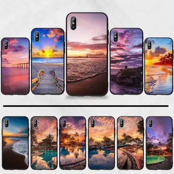 Sunset view din Bali Telefon Caz pentru iPhone 11 12 mini pro XS MAX 8 7 6 6S Plus X 5S SE 2020 XR