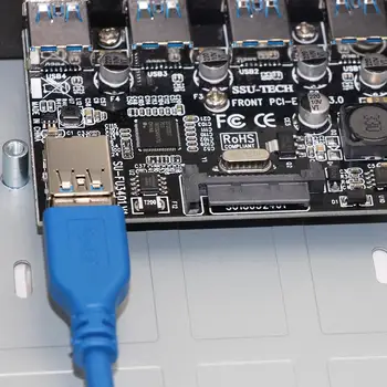 Super Viteza PCIE, PCI-E express cu 4 porturi USB 3.0 HUB USB 3.0 5.25 inch Panou Frontal cu 4 Porturi USB 3.0 Pentru PC desktop-ul calculatorului