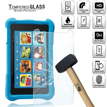 Tableta Temperat Pahar Ecran Protector Coperta pentru Amazon Kindle fire 7 Copii Edition (2017) 9H Tempered Protector Film