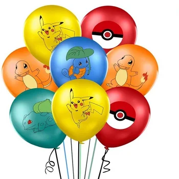 Tema Pokemon Pikachu Mic Dragon de Foc Jenny broasca Testoasa de Desene animate Balon Latex petrecere de ziua pentru Copii decor baloane