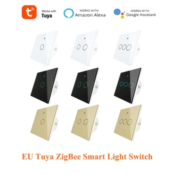 UE Tuya ZigBee Inteligent Comutator de lumini Cu/Fara Fir Neutru 2 Cabluri Metode AC100-240V,Lucru Cu Alexa de Start Google,Nevoie de Gateway