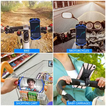 Universal Motocicleta Biciclete De Silicon, Suport De Telefon Mobil Pentru IPhone, Samsung, Xiaomi Telefonul Mobil Ghidon Bicicleta Suport Țineți
