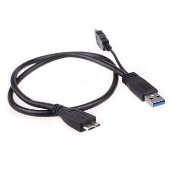 USB 3.0 UN Bărbat Micro USB 3.0 Cablu Y Cablu Pentru Toshiba Hard Disk Extern Disc 28 AWG 5Gbps de Mare viteză de Transmisie