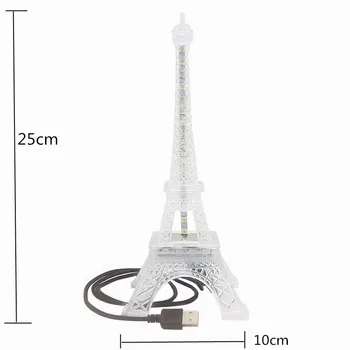 USB 5V Turnul Eiffel Lumina de Noapte WS2812B 48 de Led-uri în mod Individual Adresabil Inteligent SK6812 Colorate Chip de Led-uri Lampă de Decorare Lumina