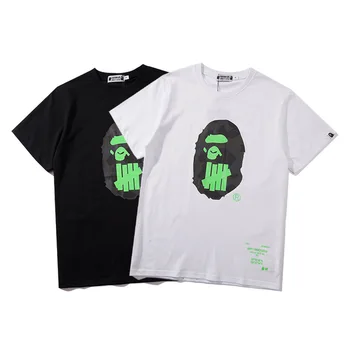 Vară nouă maimuță-om imprimat bumbac T-shirt cuplu Japonez valul de brand de înaltă calitate, cu mânecă scurtă T-shirt