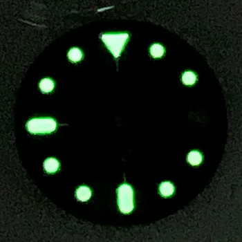 Verde Luminos Steril Sunburst 28.5 mm Cadran de Ceas se potrivesc NH35A NH36A Weedday Data Geam Dublu Calendar