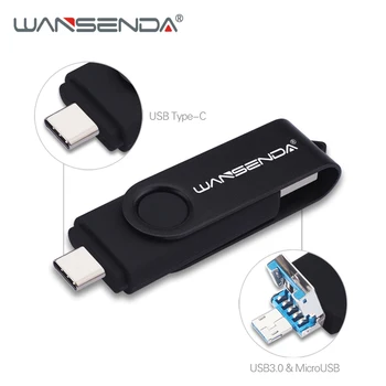 WANSENDA 3 in 1 USB OTG Flash Drive 512G Memory Stick 256G USB 3.0 Pen Drive de Tip C/Micro USB Android 128G 64G 32G Cle USB