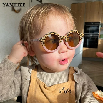 YAMEIZE Retro Rotund Copii ochelari de Soare pentru Copii ochelari de Soare Fete Baieti Copii ochelari de Soare Baby Zonnebril Ochelari Nuante Drăguț UV400