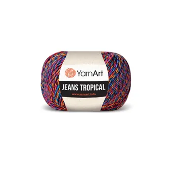 Yarnart Jeans Tropicale Fire 5x50gr-160m %Bumbac 55 %45 PolyAcr Cardigan șal bluza textile acasă Amigurumi Croșetat de Tricotat