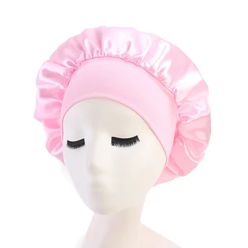 ZK30 Capota Satin Hair Styling Capac boruri Largi Mare-Bentiță elastică Cu Femei de Noapte de Dormit Capac de Îngrijire a Părului Pălărie