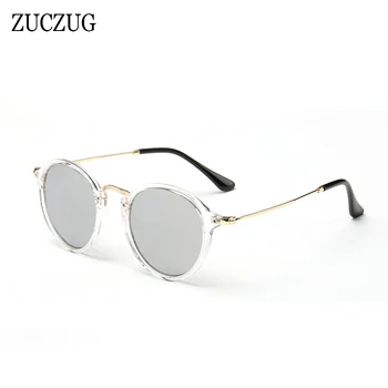 ZUCZUG Retro Rotund ochelari de Soare pentru Femei Brand Designer de Metal Cadru de Conducere Oglinda Vintage Strat de ochelari de Soare de sex Feminin Oculos De Sol