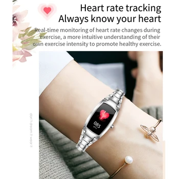 În 2020, Noi Femeile Ceas Inteligent H8 Pro de Moda ceasuri femei de Monitorizare a ritmului Cardiac memento Apel de Fitness Brățară pentru Femei