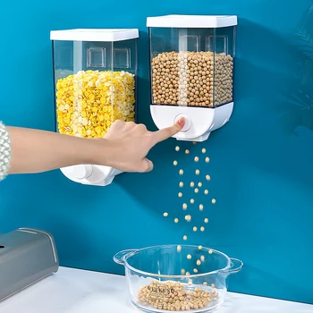 1,5 L De Cereale Distribuitor De Sticlă Rezervor De Bucătărie Cutie De Depozitare Cereale Uscate De Cereale Alimentare Cutii Recipient Gustare Nuci Bomboane Butoi De Uz Casnic