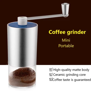 1 BUC Mini-Manual Rasnita de Cafea 45MM Aluminiu Cafea Miller Portabil de Bucătărie de uz Casnic Instrument Util Accesorii de Bucatarie