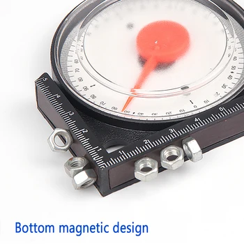 1 buc Panta Inclinometer Unghi Finder Raportor Înclinare Metru Nivel Clinometru Cu Bază Magnetică Panta Instrumente de Măsurare