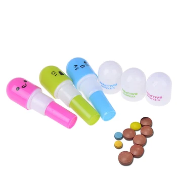 1 buc Portabile Capsule în Formă de Mini-Pilula Cazul Cutie de Medicina de Călătorie Suport Comprimat Recipientul Machiaj Bijuterii Sticle Returnabile