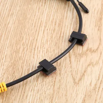100 de pc-uri Auto Adeziv Cablu Clipuri Fir Suport Cleme de Masina Cablu de Date Organizator de Management de Sârmă Cravată Cablu Suport Fix Clipuri